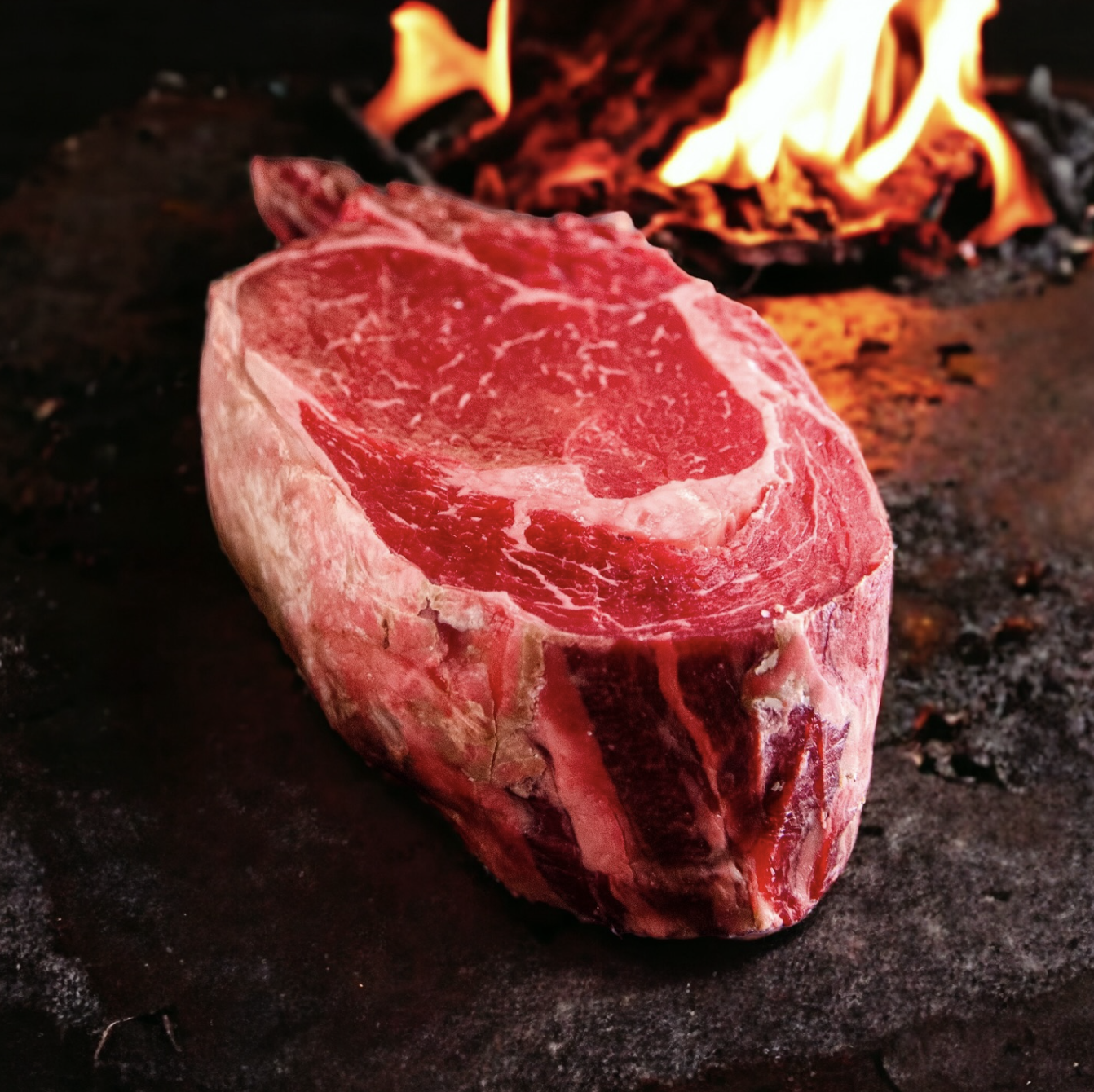 Ribeye am offenen Feuer