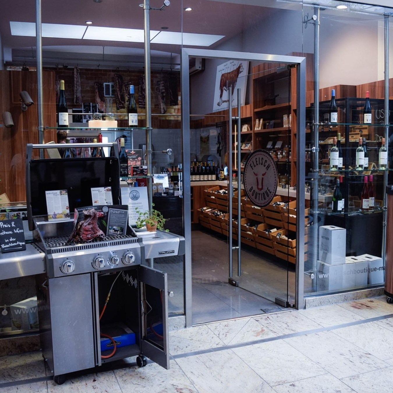 Die Fleischboutique Mannheim von außen in P6