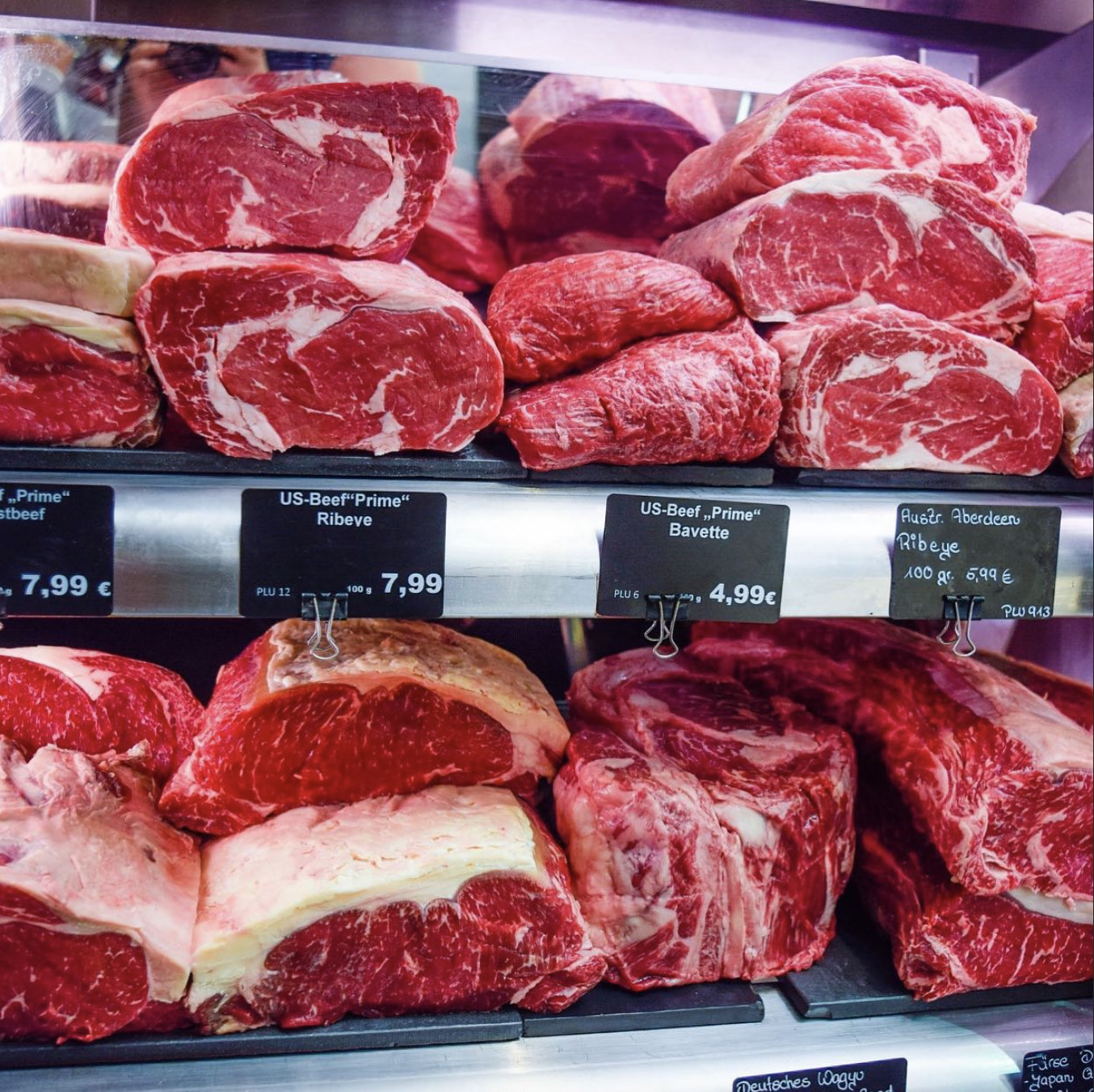 Die Frischetheke der Fleischboutique Mannheim mit US-Beef Prime Cuts